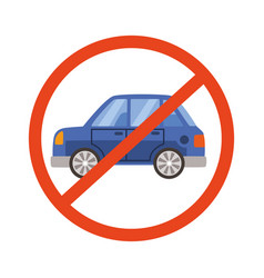 Car Free Day Ban Sign