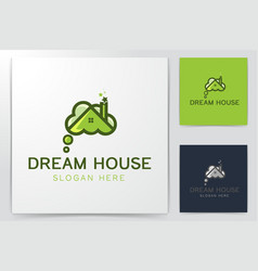 Cloud Real Estate Dream House Logo Inspiration