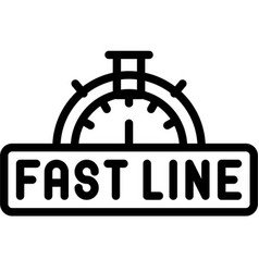 Fast Lane Icon Supermarket And Shopping Mall