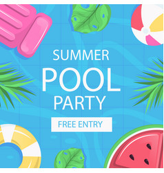 Hand Drawn Colorful Pool Party Posts