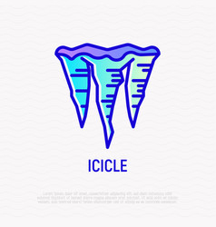 Icicle Thin Line Icon Modern Ice