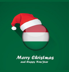 Flag Of Hungary Merry Christmas And Happy New