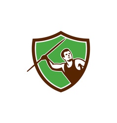 Javelin Throw Track And Field Athlete Shield