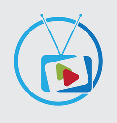 Modern Television Logo Icon Design Idea