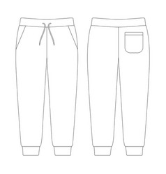 Template Jogger Sweatpants Patch Pocket Flat