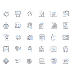 Facts And Equipment Line Icons Collection