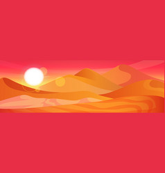 Scenic Landscape Arabic Sand Dune Bloody Red