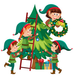 Christmas Elf Kids Cartoon Character