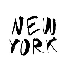 New York Creative Hand Writting On White