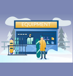 Ski And Snowboard Rental Concept For Web