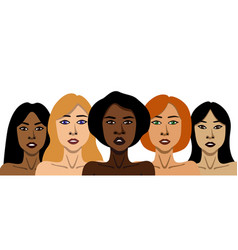 Different Nationalities Of Women In Minimalistic