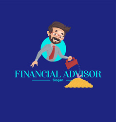 Financial Advisor Mascot Logo