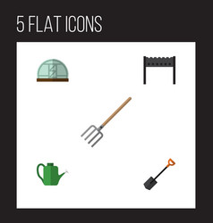 Flat Icon Farm Set Of Spade Bailer Hay Fork