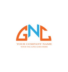 Gnc Letter Logo Creative Design With Graphic