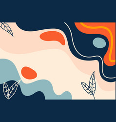 Hand Drawn Flat Abstract Shapes Background