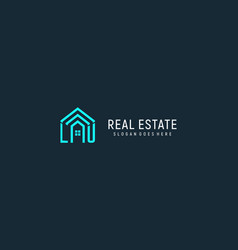 Initial Letter Lu Roof Logo Real Estate