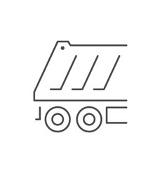 Dump Truck Line Outline Icon