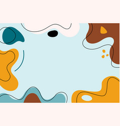 Hand Drawn Flat Abstract Shapes Background