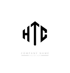 Htc Letter Logo Design With Polygon Shape