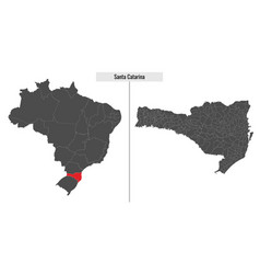 Map Of Santa Catarina State Of Brazil