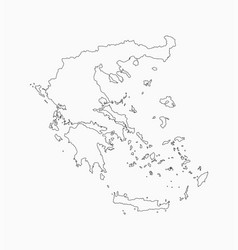 Outline Map Greece Line Border Country