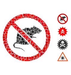 Square No Rats Icon Mosaic