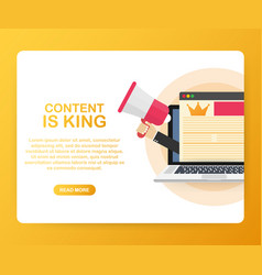 Content Is King Marketing Concept On A Laptop