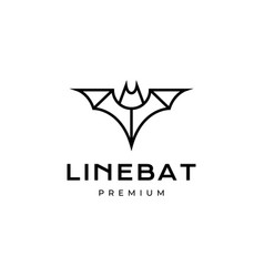 Flying Bat Polygonal Line Modern Minimalist Logo