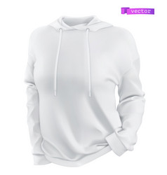 Hoodie White Sweatshirt Mockup 3d Realistic