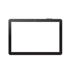 Black Tablet Mock Up On White Isolated Top View