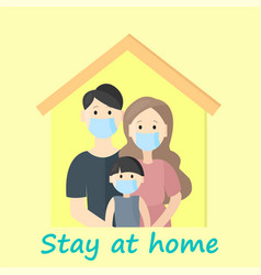 Family Stay At Home Covid19 -19 From Virus