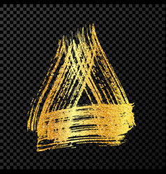 Gold Grunge Brush Strokes In Triangle Form