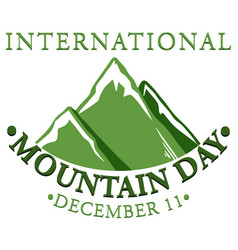 International Mountain Day Poster Template