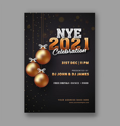 2021 Nye Celebration Invitation Card Template