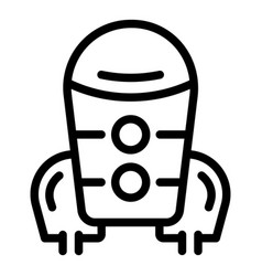 Rocket Credibility Icon Outline Style