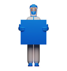 3d Paramedic With Hazmat Cartoon