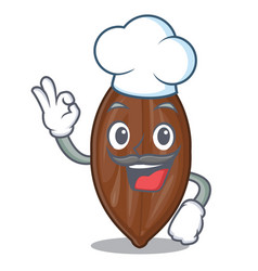 Chef Character Pecan Nuts In Wood Bowl