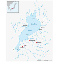 Map Of Lake Biwa Shiga Prefecture Japan