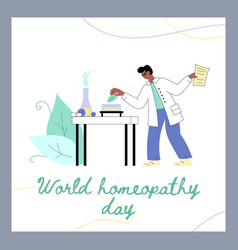 Banner Or Poster Template Of World Homeopathy Day