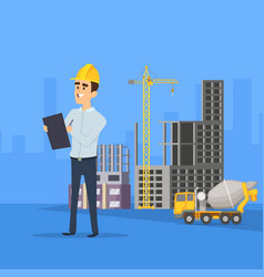 Construction Background Builder Standing