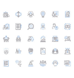 Employee Training Line Icons Collection