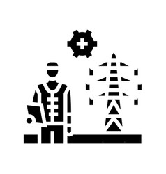 Maintenance Electric Grid Glyph Icon