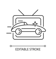 Car Racing Program Linear Icon