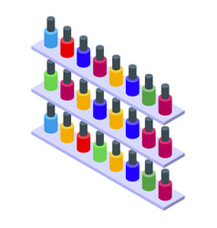 Nail Manicure Colors Icon Isometric Parlor