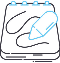 Sketchbook Line Icon Outline Symbol