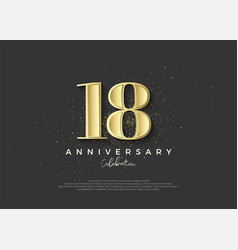 18th Anniversary Golden Premium Design