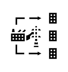 Power Distribution Electric Grid Glyph Icon