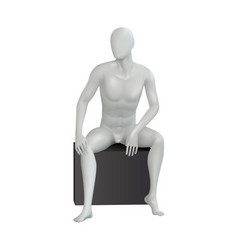 Sitting Male Mannequin Composition