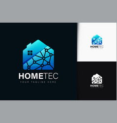 Tech House Logo Design With Gradient