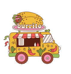 Food Truck For Mexican Food Meal Fast Delivery